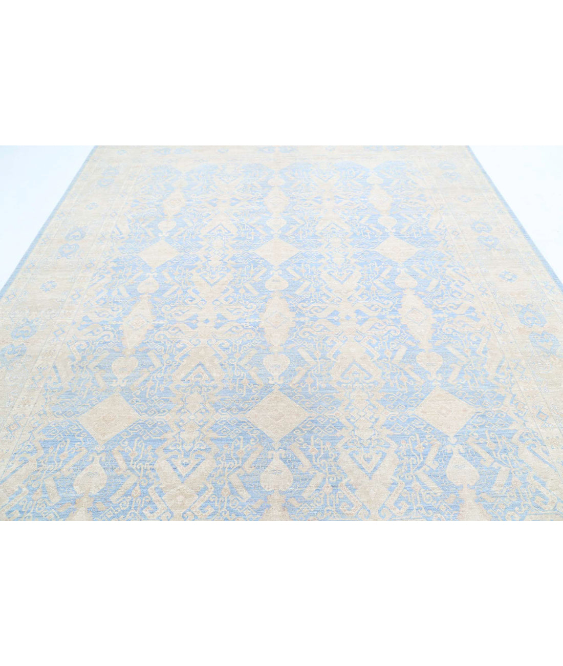 Ariana 8'3'' X 9'10'' Hand-Knotted Wool Rug 8'3'' x 9'10'' (248 X 295) / Blue / Gold