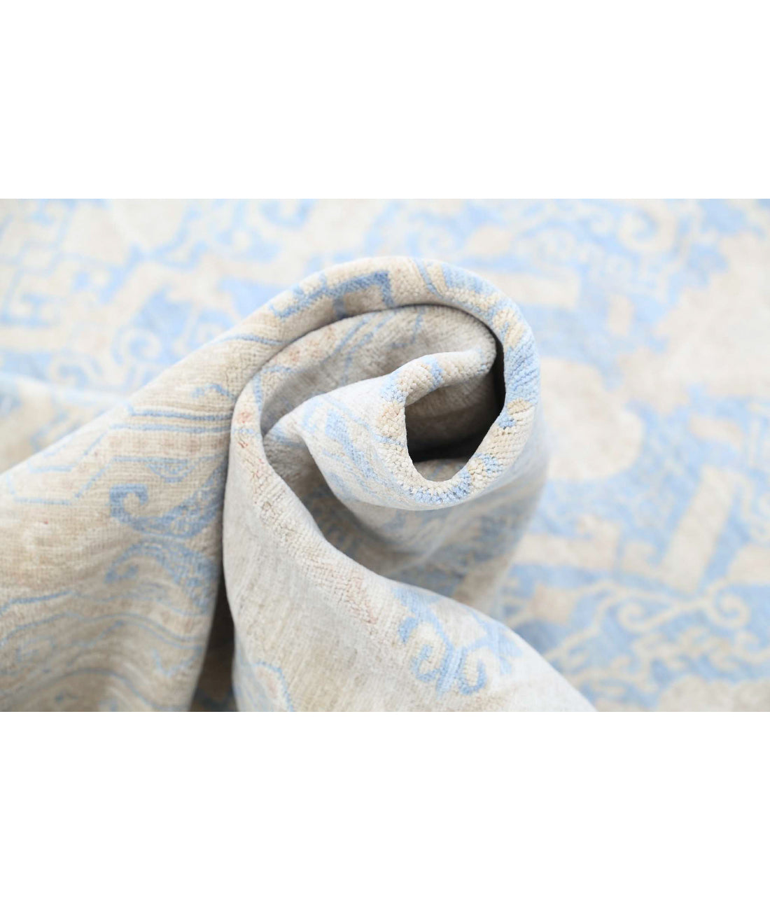 Ariana 8'3'' X 9'10'' Hand-Knotted Wool Rug 8'3'' x 9'10'' (248 X 295) / Blue / Gold