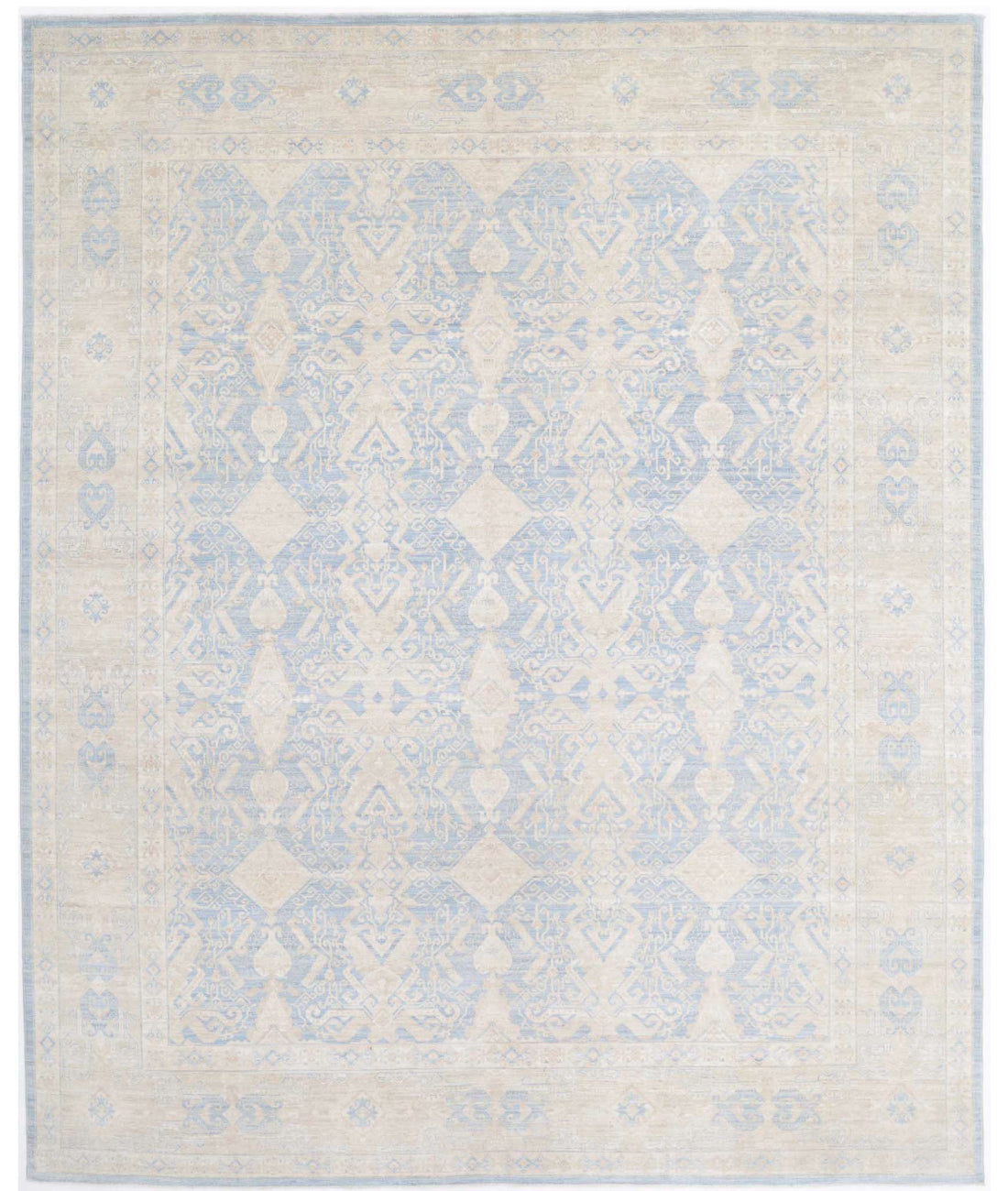 Ariana 8'3'' X 9'10'' Hand-Knotted Wool Rug 8'3'' x 9'10'' (248 X 295) / Blue / Gold