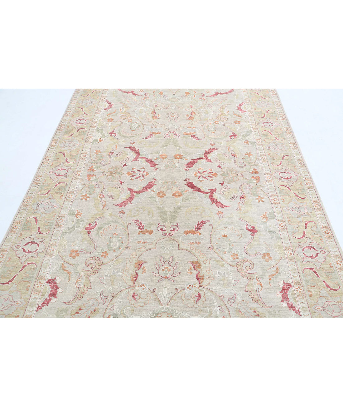 Ariana 5'10'' X 9'2'' Hand-Knotted Wool Rug 5'10'' x 9'2'' (175 X 275) / Brown / Gold