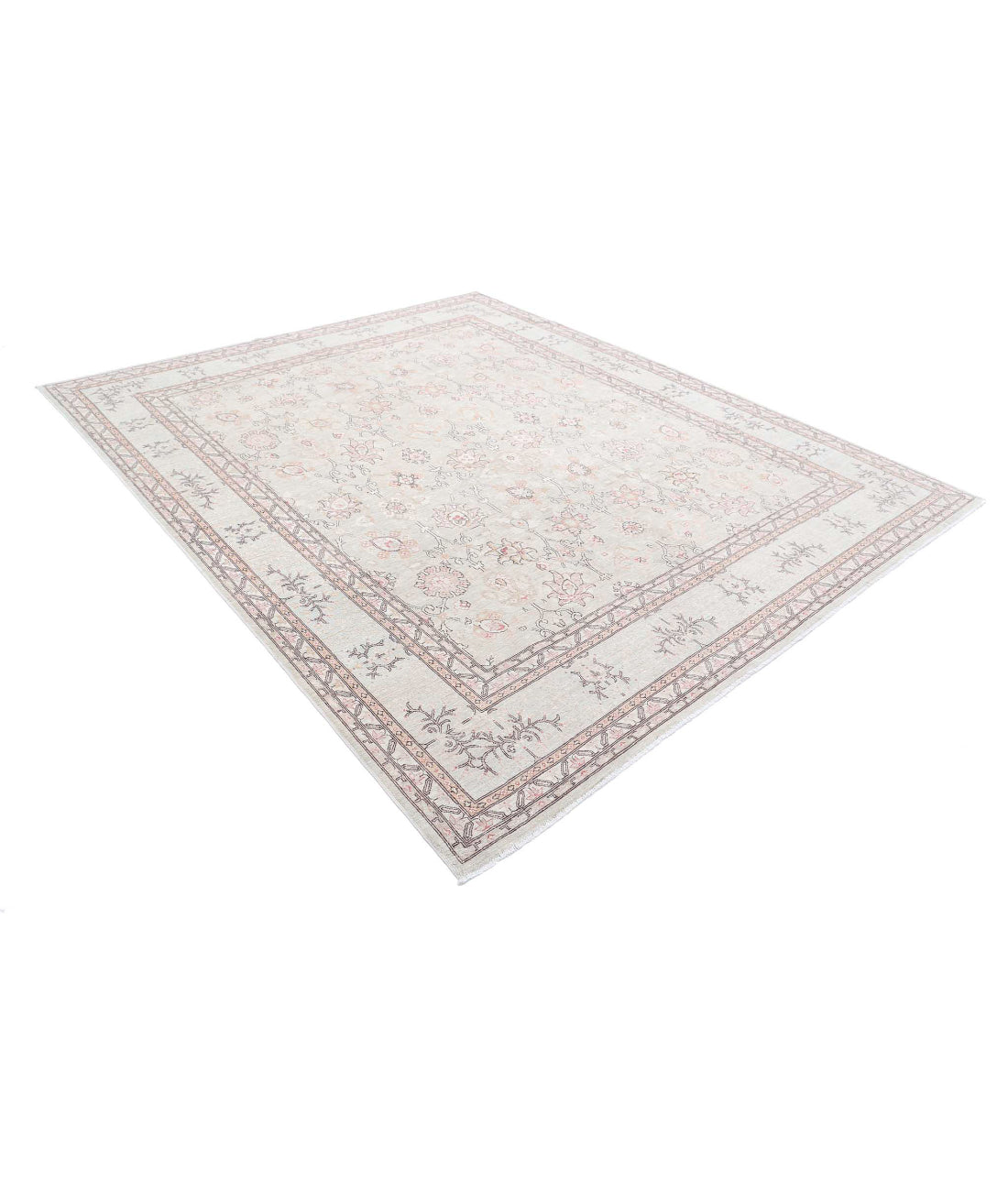 Ariana 8'0'' X 9'7'' Hand-Knotted Wool Rug 8'0'' x 9'7'' (240 X 288) / Green / Brown