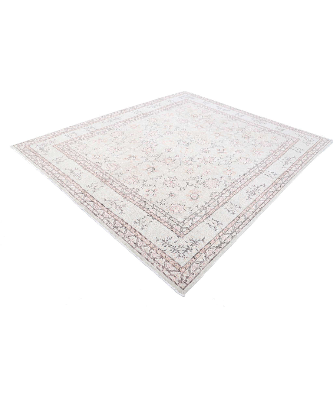 Ariana 8'0'' X 9'7'' Hand-Knotted Wool Rug 8'0'' x 9'7'' (240 X 288) / Green / Brown