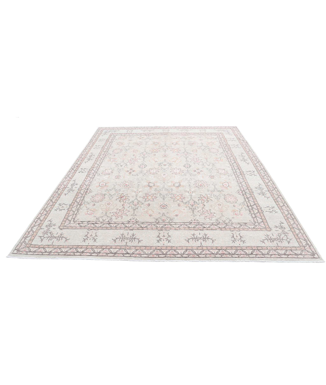 Ariana 8'0'' X 9'7'' Hand-Knotted Wool Rug 8'0'' x 9'7'' (240 X 288) / Green / Brown