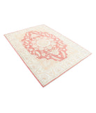 Ariana 4'11'' X 6'7'' Hand-Knotted Wool Rug 4'11'' x 6'7'' (148 X 198) / Pink / Ivory