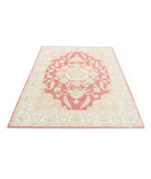 Ariana 4'11'' X 6'7'' Hand-Knotted Wool Rug 4'11'' x 6'7'' (148 X 198) / Pink / Ivory