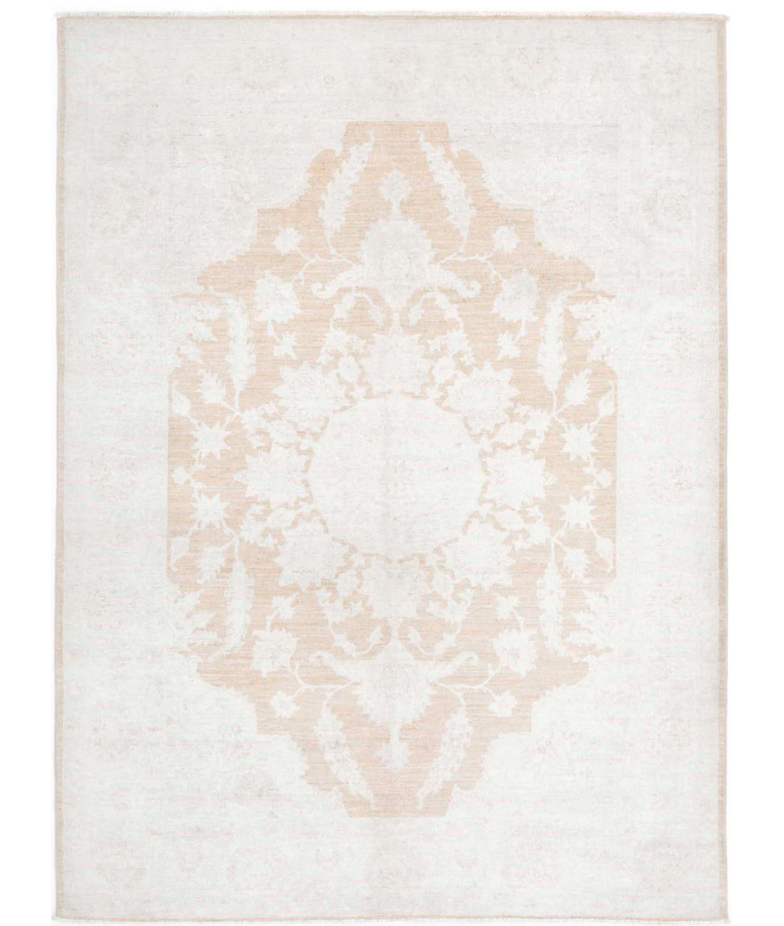 Ariana 4'10'' X 6'9'' Hand-Knotted Wool Rug 4'10'' x 6'9'' (145 X 203) / Ivory / Rust