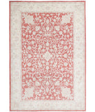 Ariana 6'10'' X 10'1'' Hand-Knotted Wool Rug 6'10'' x 10'1'' (205 X 303) / Red / Ivory