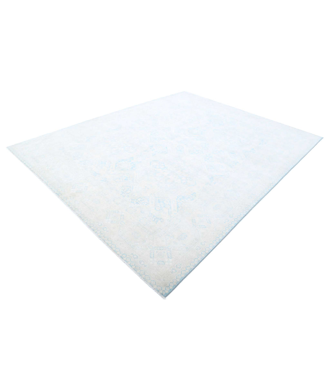Ariana 7'11'' X 9'11'' Hand-Knotted Wool Rug 7'11'' x 9'11'' (238 X 298) / Teal / Ivory