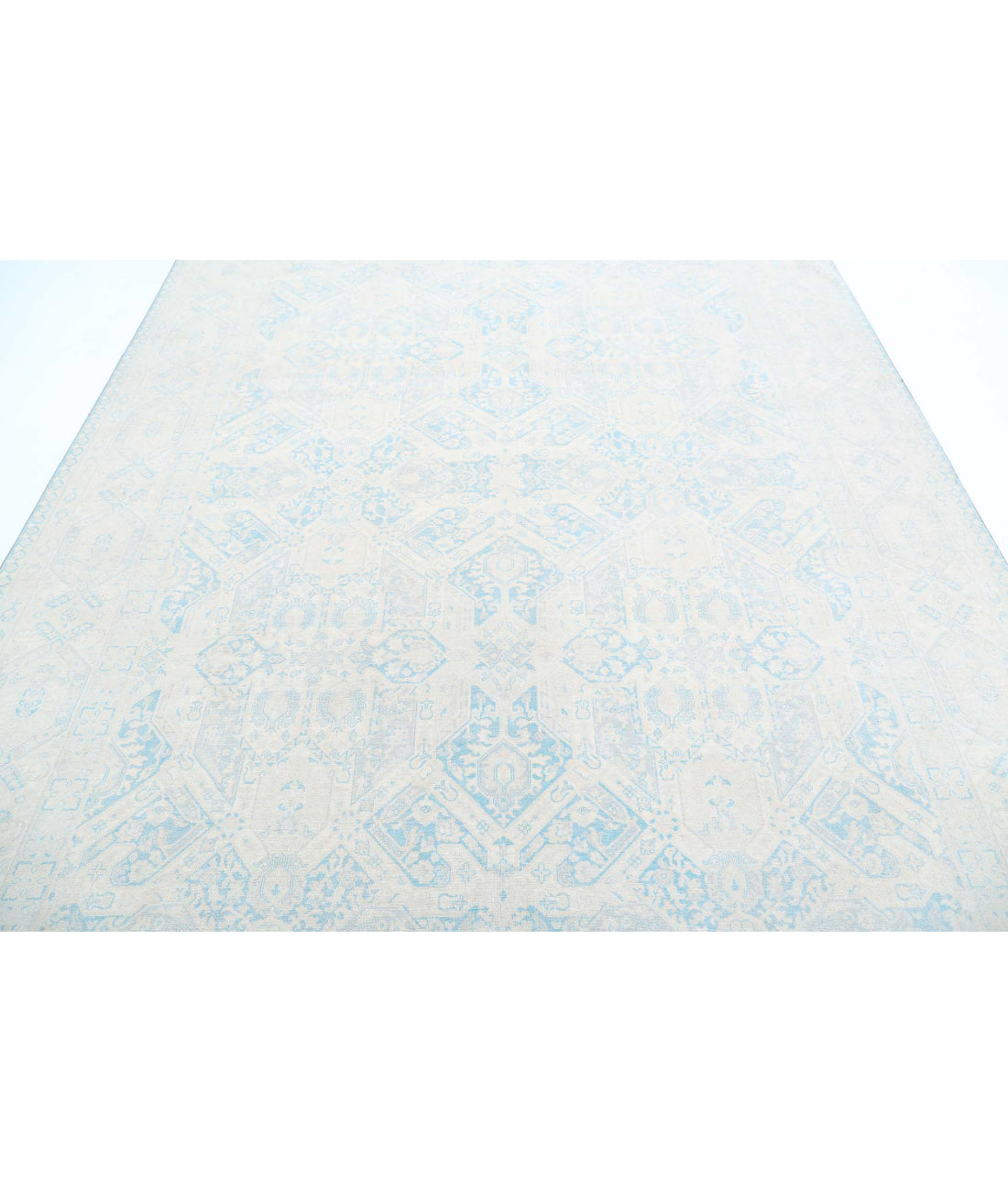 Ariana 7'11'' X 9'11'' Hand-Knotted Wool Rug 7'11'' x 9'11'' (238 X 298) / Teal / Ivory