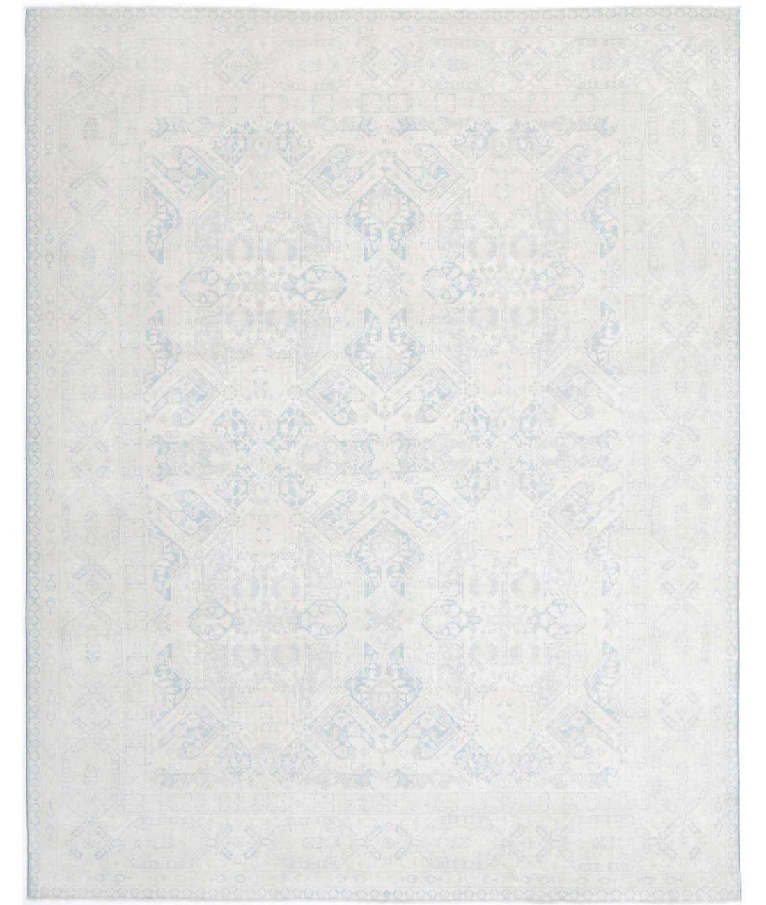 Ariana 7'11'' X 9'11'' Hand-Knotted Wool Rug 7'11'' x 9'11'' (238 X 298) / Teal / Ivory