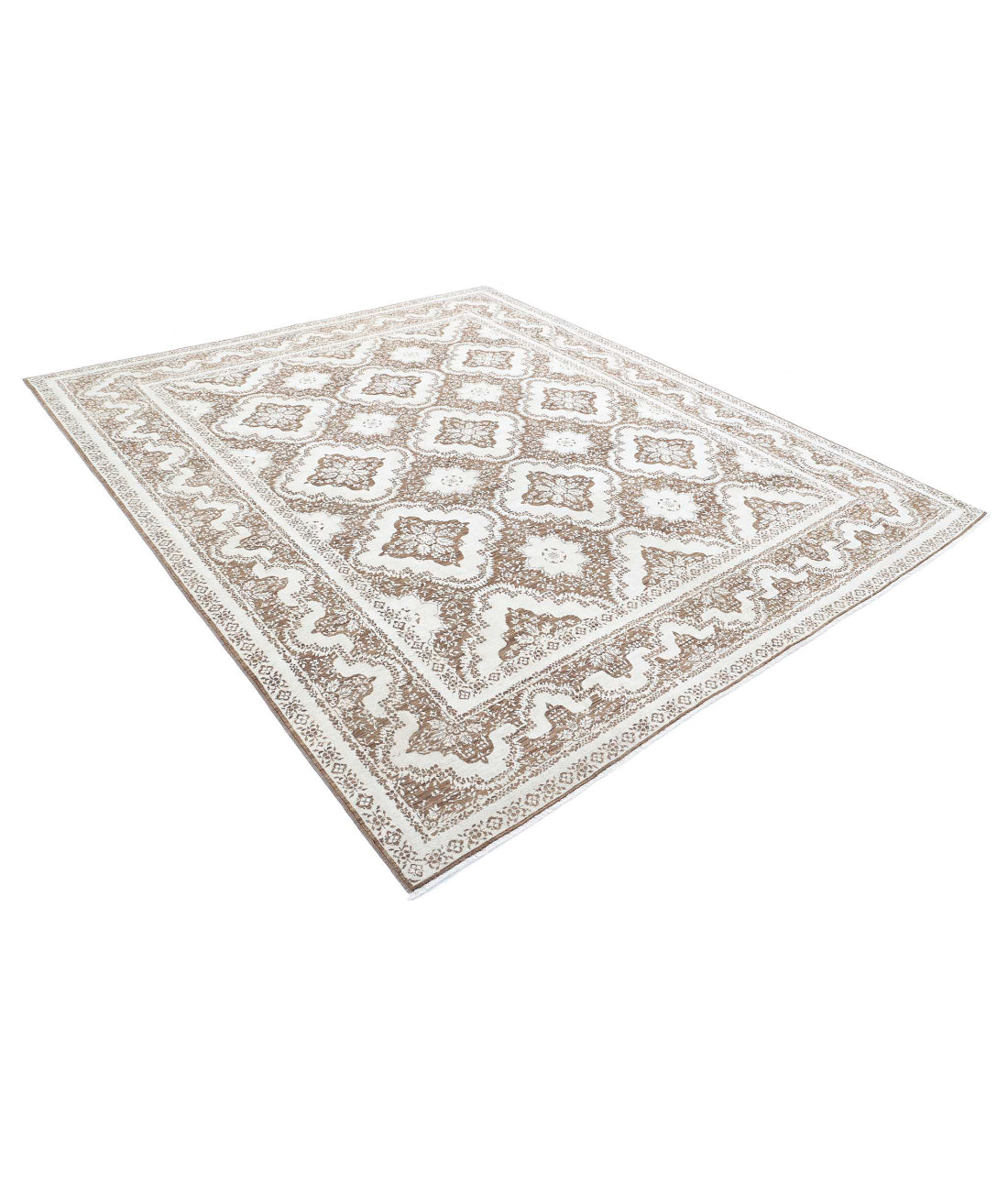 Ariana 8'1'' X 9'7'' Hand-Knotted Wool Rug 8'1'' x 9'7'' (243 X 288) / Brown / Ivory