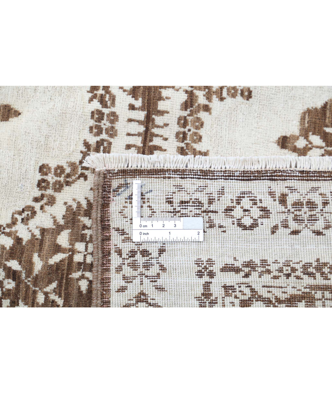 Ariana 8'1'' X 9'7'' Hand-Knotted Wool Rug 8'1'' x 9'7'' (243 X 288) / Brown / Ivory