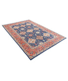 Ariana 6'0'' X 9'1'' Hand-Knotted Wool Rug 6'0'' x 9'1'' (180 X 273) / Blue / Rust