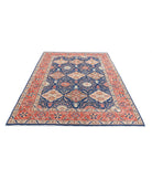 Ariana 6'0'' X 9'1'' Hand-Knotted Wool Rug 6'0'' x 9'1'' (180 X 273) / Blue / Rust