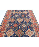 Ariana 6'0'' X 9'1'' Hand-Knotted Wool Rug 6'0'' x 9'1'' (180 X 273) / Blue / Rust