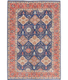 Ariana 6'0'' X 9'1'' Hand-Knotted Wool Rug 6'0'' x 9'1'' (180 X 273) / Blue / Rust