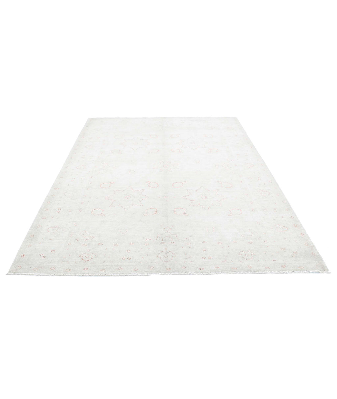 Ariana 6'4'' X 8'8'' Hand-Knotted Wool Rug 6'4'' x 8'8'' (190 X 260) / Ivory / Grey