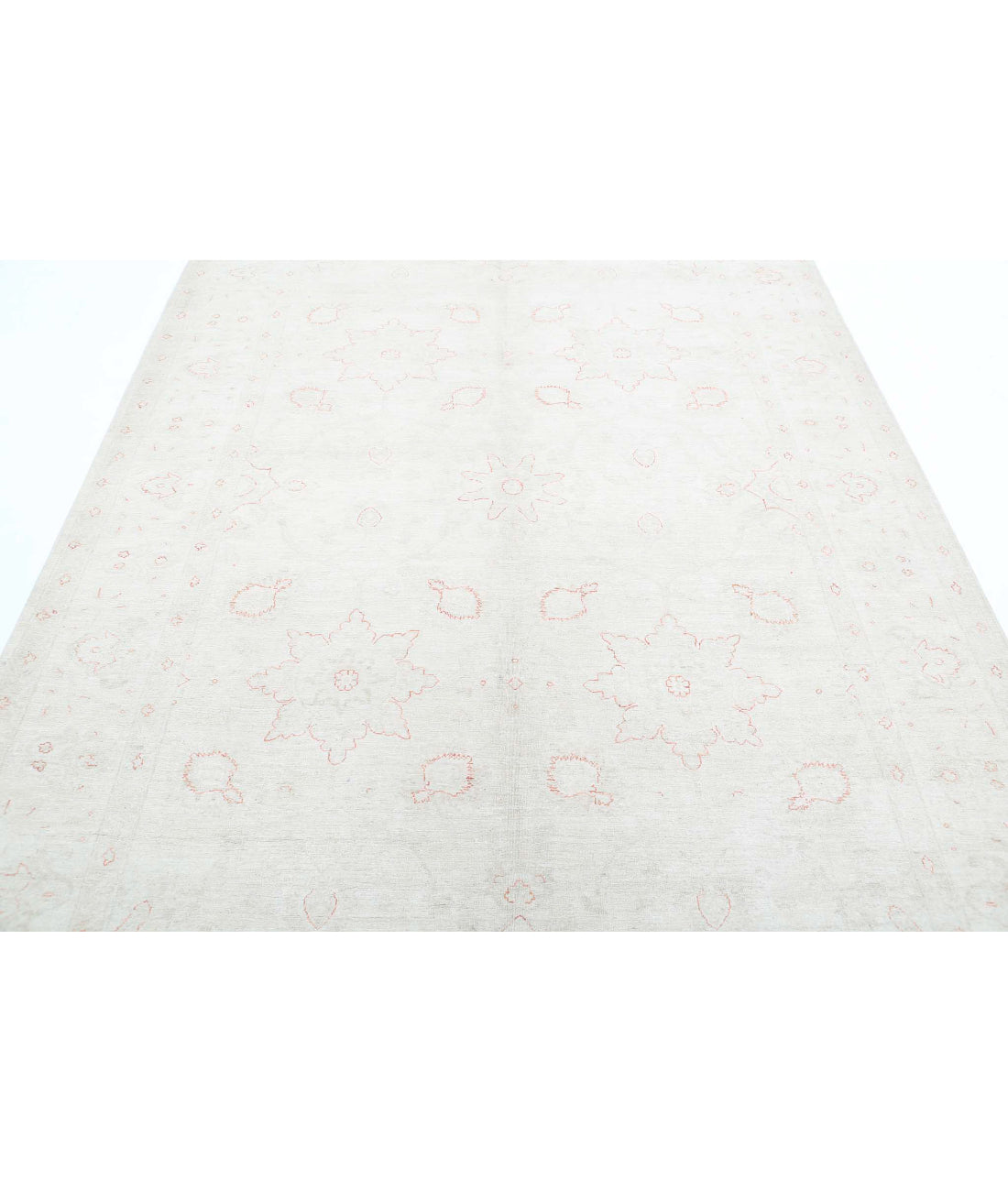 Ariana 6'4'' X 8'8'' Hand-Knotted Wool Rug 6'4'' x 8'8'' (190 X 260) / Ivory / Grey