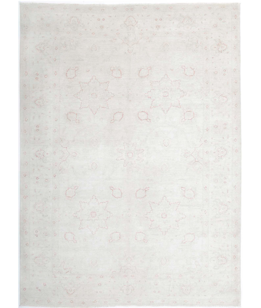 Ariana 6'4'' X 8'8'' Hand-Knotted Wool Rug 6'4'' x 8'8'' (190 X 260) / Ivory / Grey