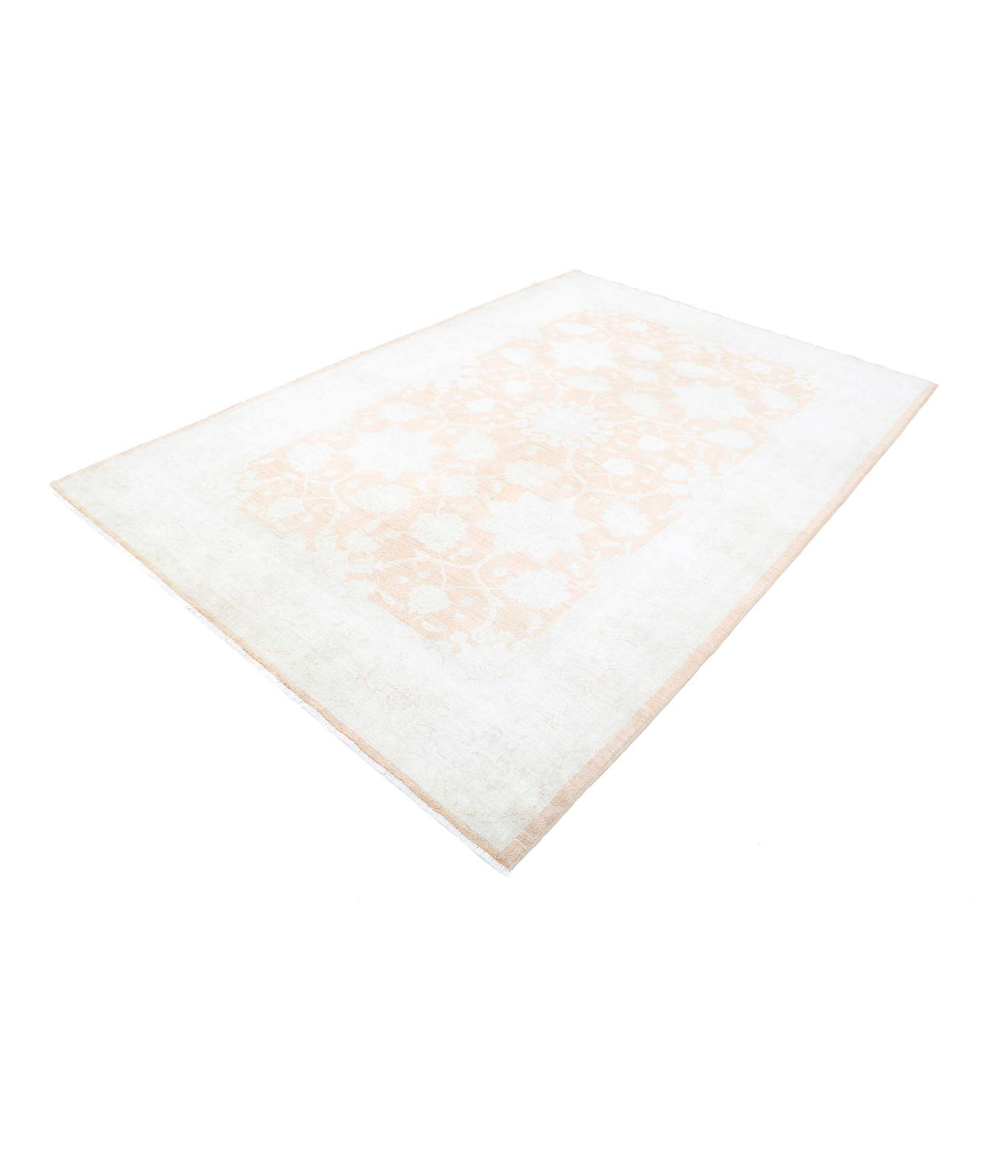 Ariana 6'4'' X 9'4'' Hand-Knotted Wool Rug 6'4'' x 9'4'' (190 X 280) / Rust / Ivory