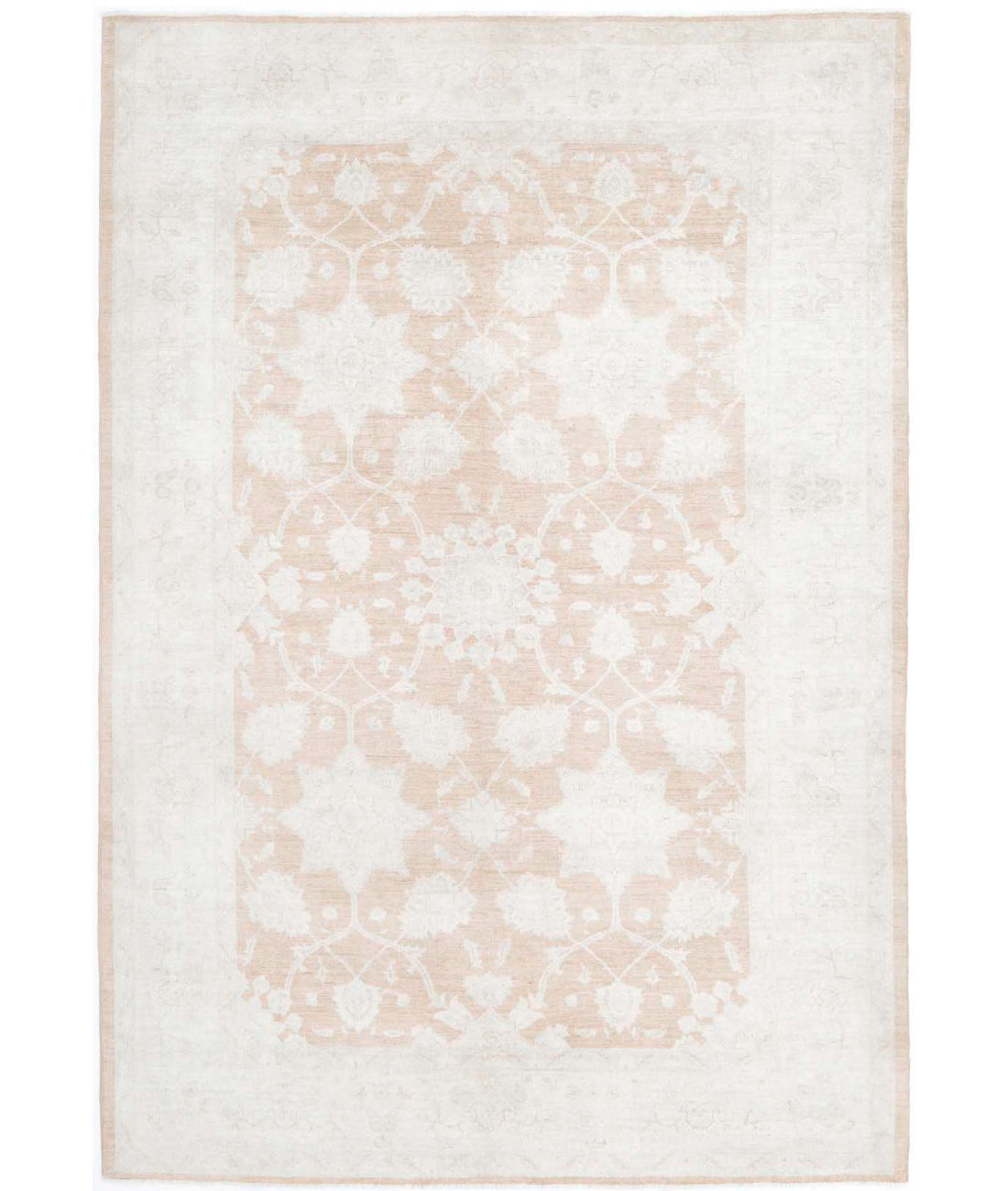 Ariana 6'4'' X 9'4'' Hand-Knotted Wool Rug 6'4'' x 9'4'' (190 X 280) / Rust / Ivory