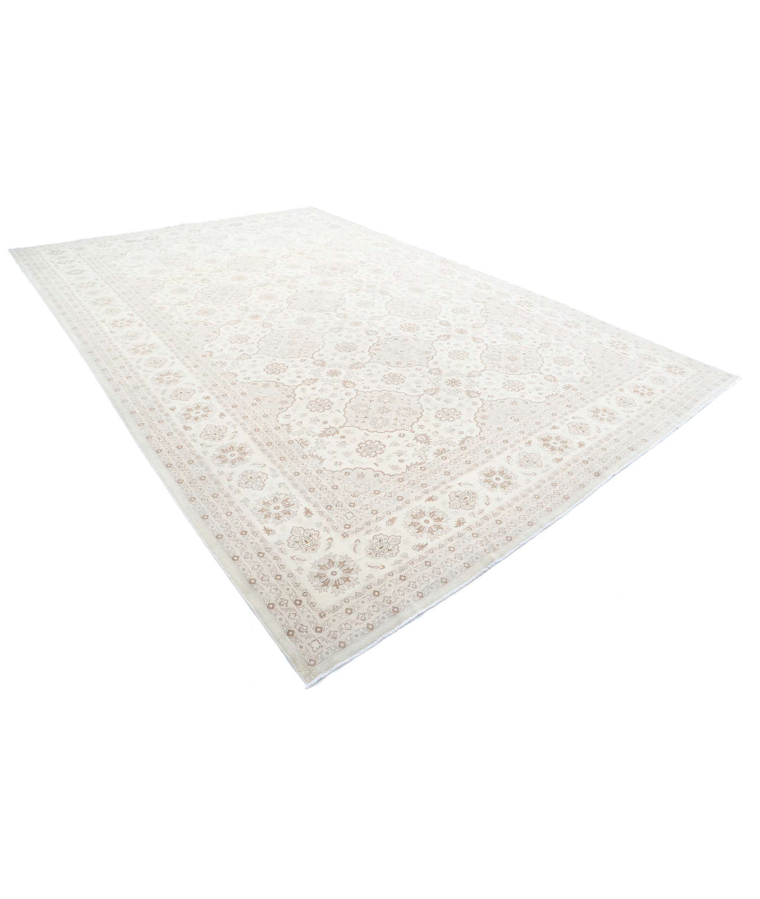 Ariana 9'7'' X 14'7'' Hand-Knotted Wool Rug 9'7'' x 14'7'' (288 X 438) / Ivory / Taupe
