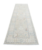 Ariana 3'2'' X 12'10'' Hand-Knotted Wool-Silk Rug 3'2'' x 12'10'' (95 X 385) / Beige / Ivory