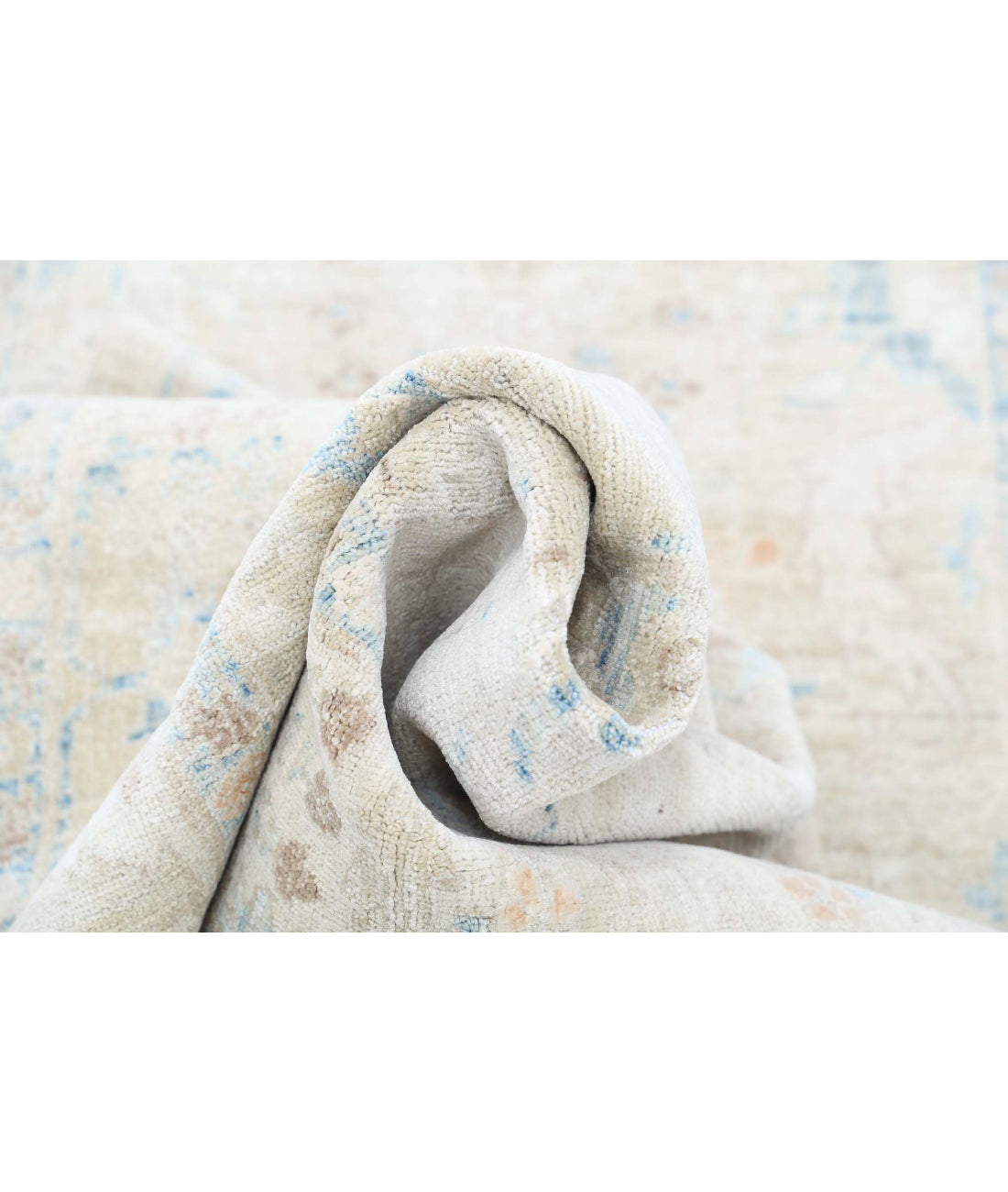 Ariana 3'2'' X 12'10'' Hand-Knotted Wool-Silk Rug 3'2'' x 12'10'' (95 X 385) / Beige / Ivory