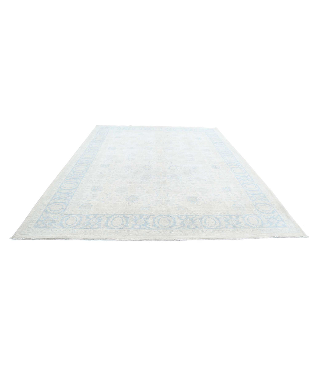 Ariana 9'0'' X 12'0'' Hand-Knotted Wool Rug 9'0'' x 12'0'' (270 X 360) / Ivory / Blue