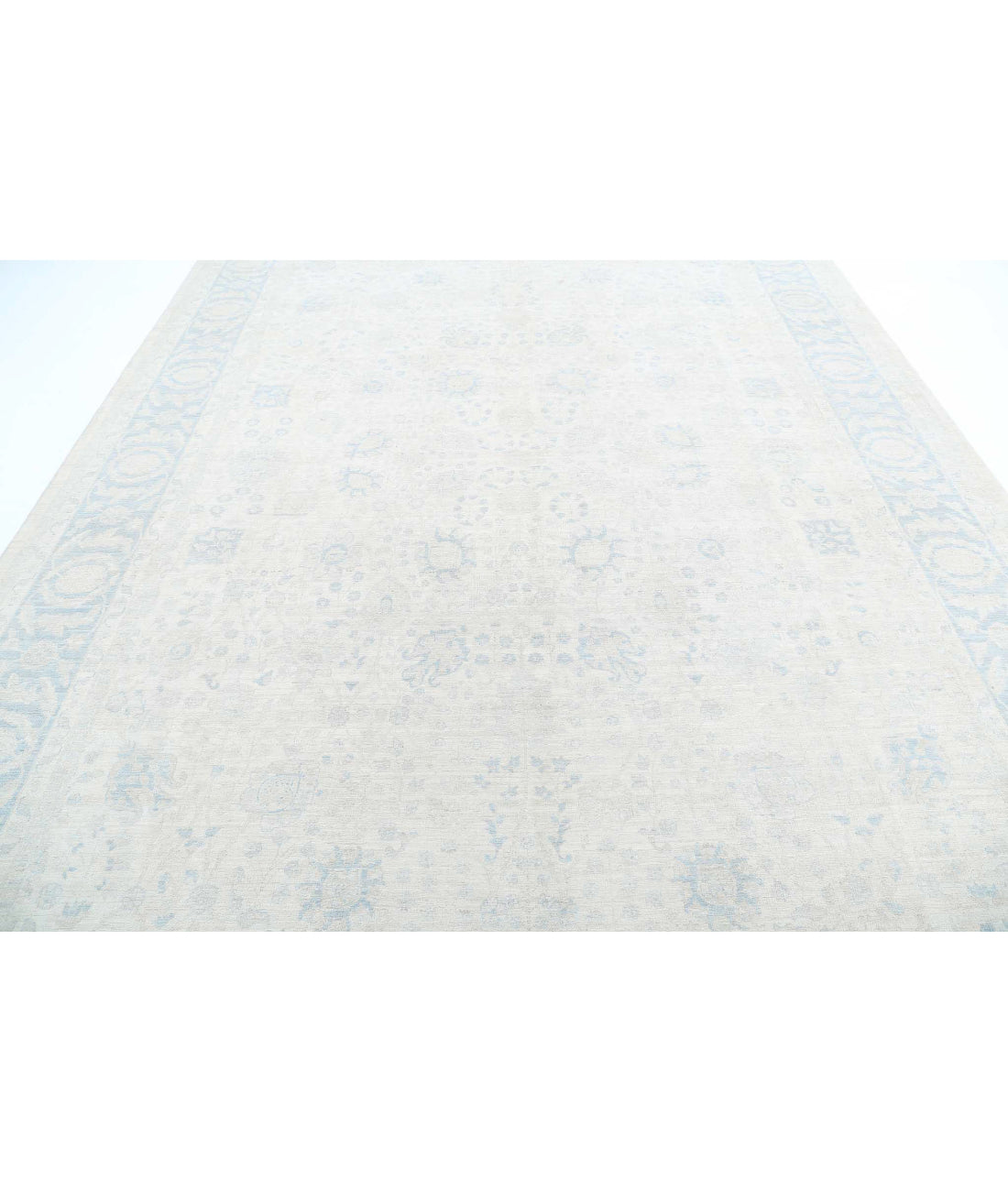 Ariana 9'0'' X 12'0'' Hand-Knotted Wool Rug 9'0'' x 12'0'' (270 X 360) / Ivory / Blue