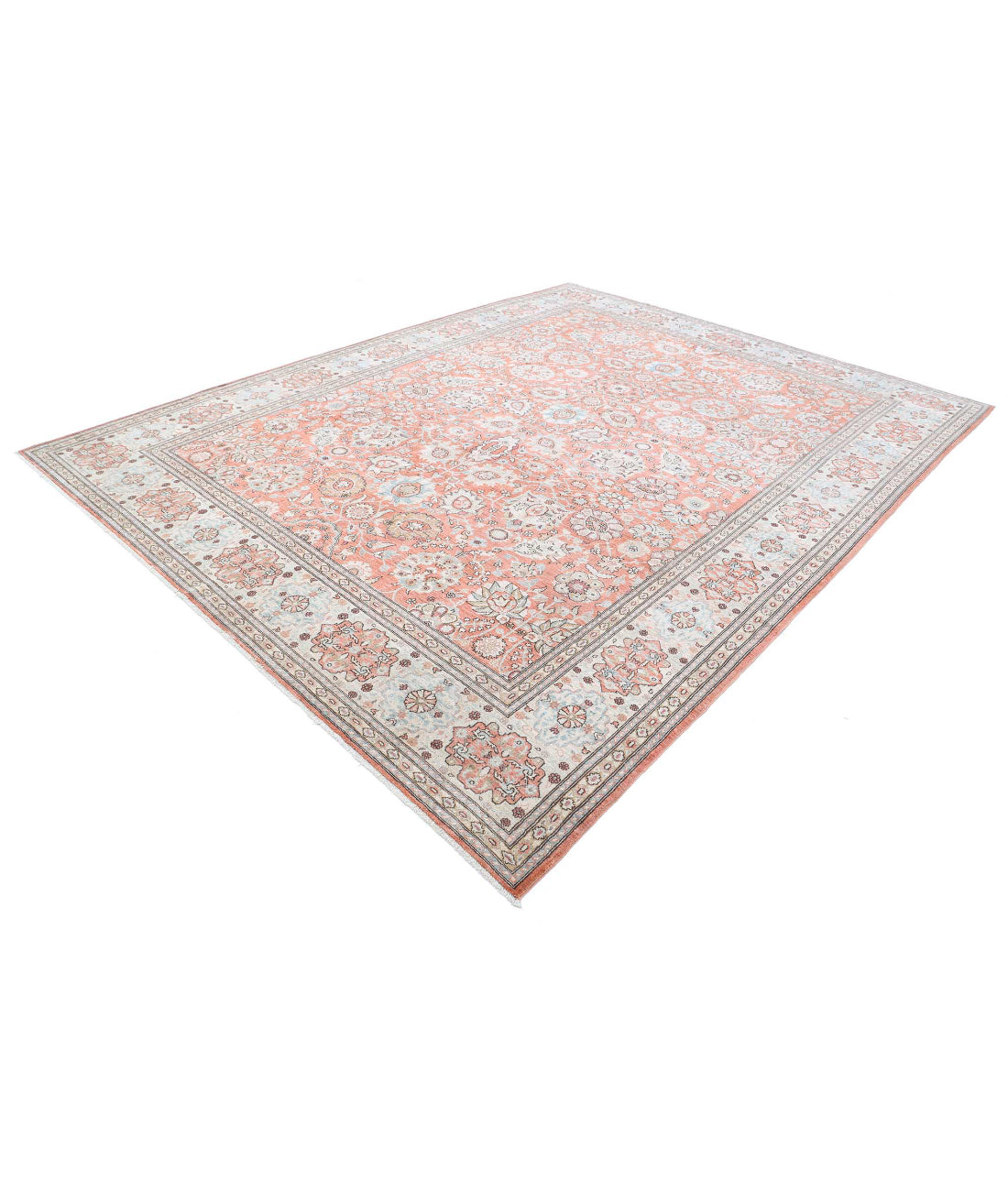 Ariana 8'10'' X 11'7'' Hand-Knotted Wool Rug 8'10'' x 11'7'' (265 X 348) / Pink / Beige