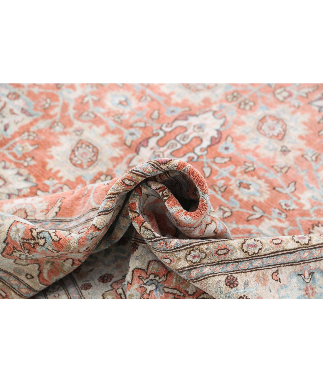 Ariana 8'10'' X 11'7'' Hand-Knotted Wool Rug 8'10'' x 11'7'' (265 X 348) / Pink / Beige