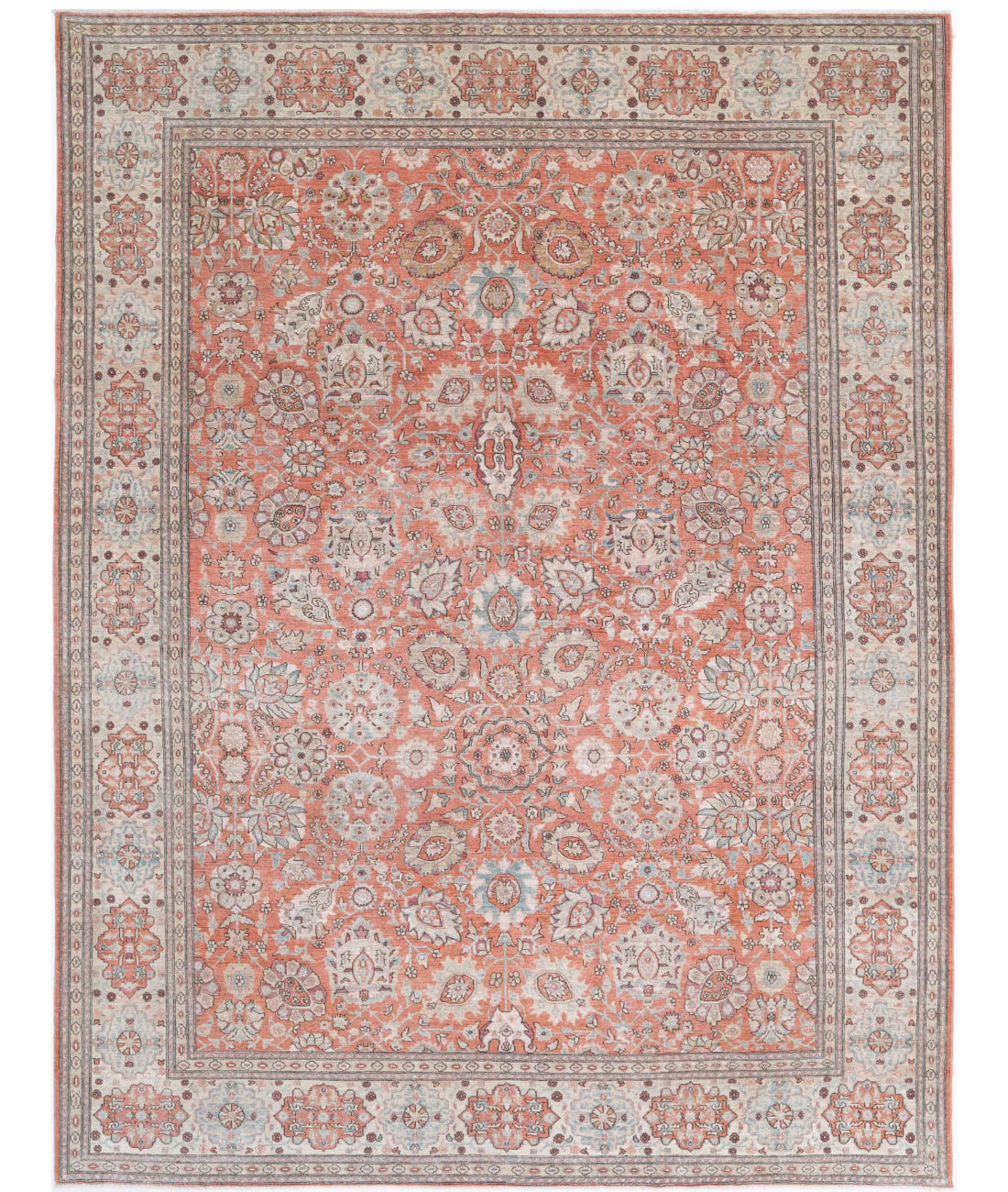Ariana 8'10'' X 11'7'' Hand-Knotted Wool Rug 8'10'' x 11'7'' (265 X 348) / Pink / Beige
