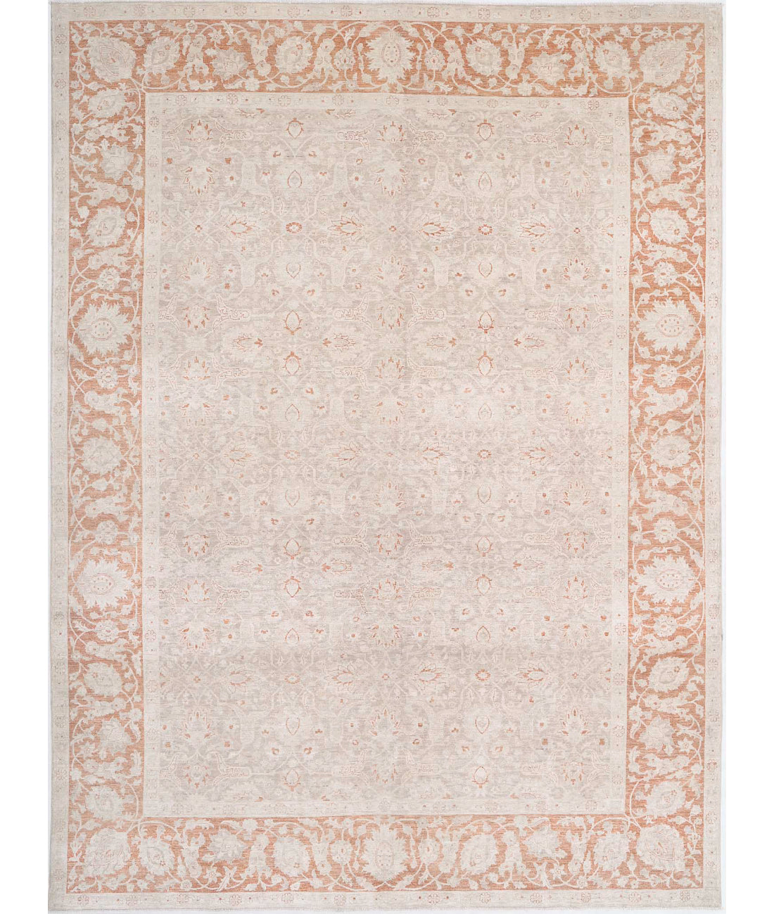 Ariana 9'10'' X 13'5'' Hand-Knotted Wool Rug 9'10'' x 13'5'' (295 X 403) / Beige / Rust