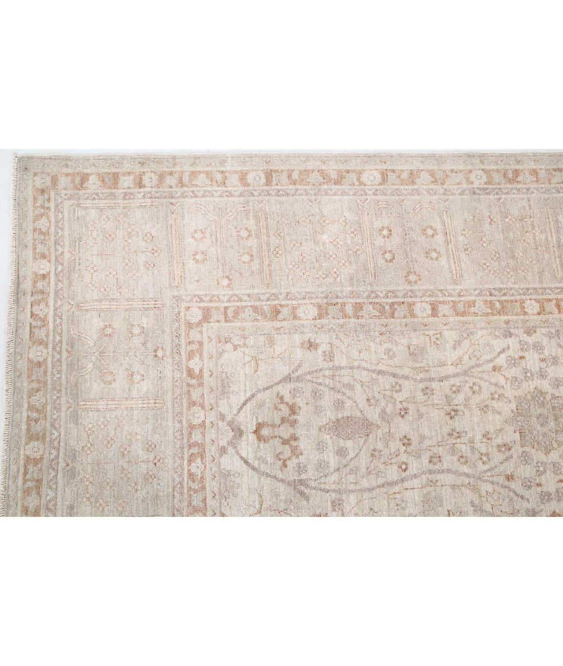 Ariana 8'0'' X 10'7'' Hand-Knotted Wool Rug 8'0'' x 10'7'' (240 X 318) / Ivory / Taupe