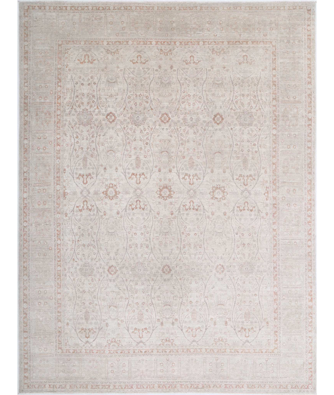 Ariana 8'0'' X 10'7'' Hand-Knotted Wool Rug 8'0'' x 10'7'' (240 X 318) / Ivory / Taupe
