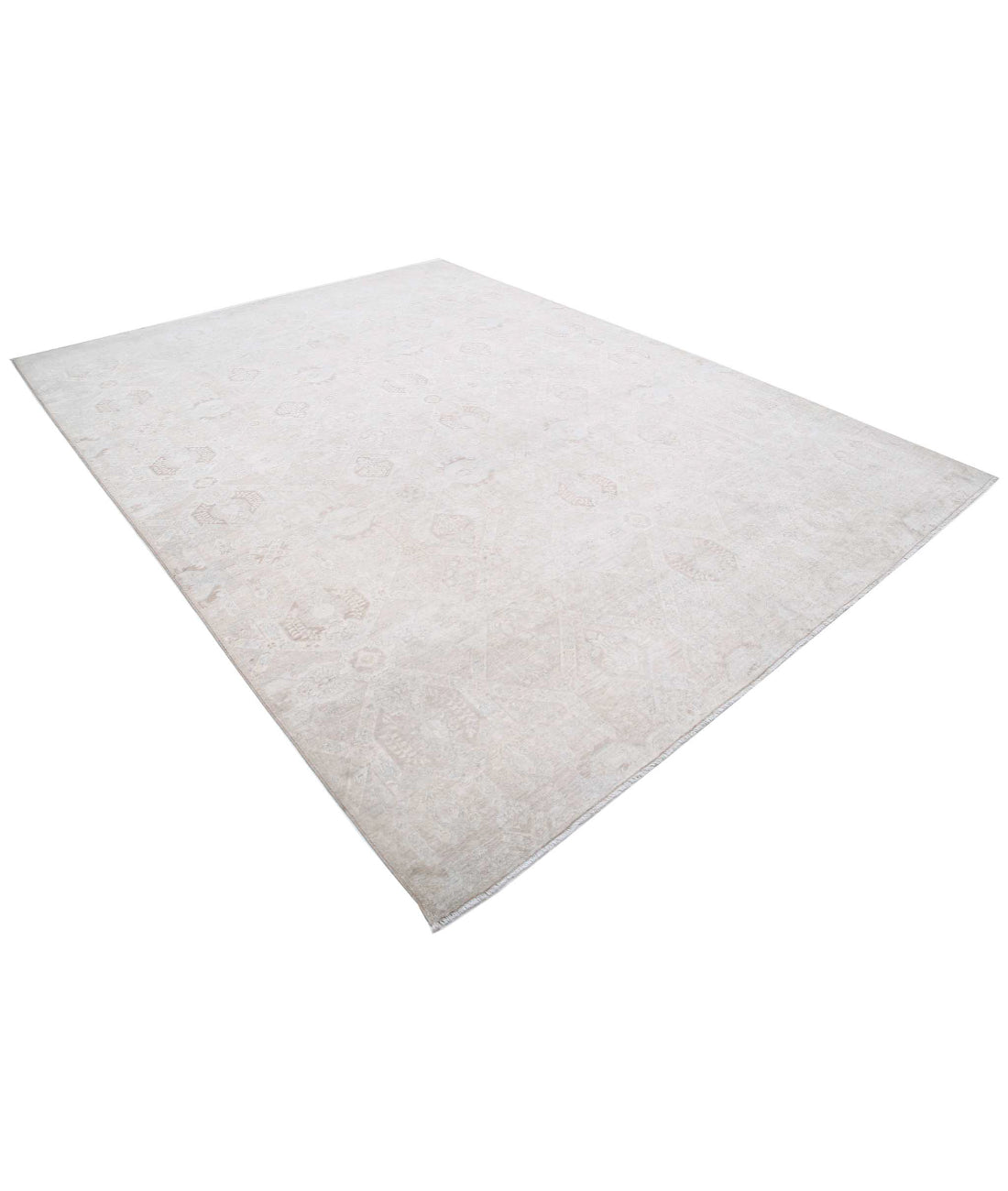 Artemix 8'7'' X 11'4'' Hand-Knotted Wool Rug 8'7'' x 11'4'' (258 X 340) / Taupe / Ivory