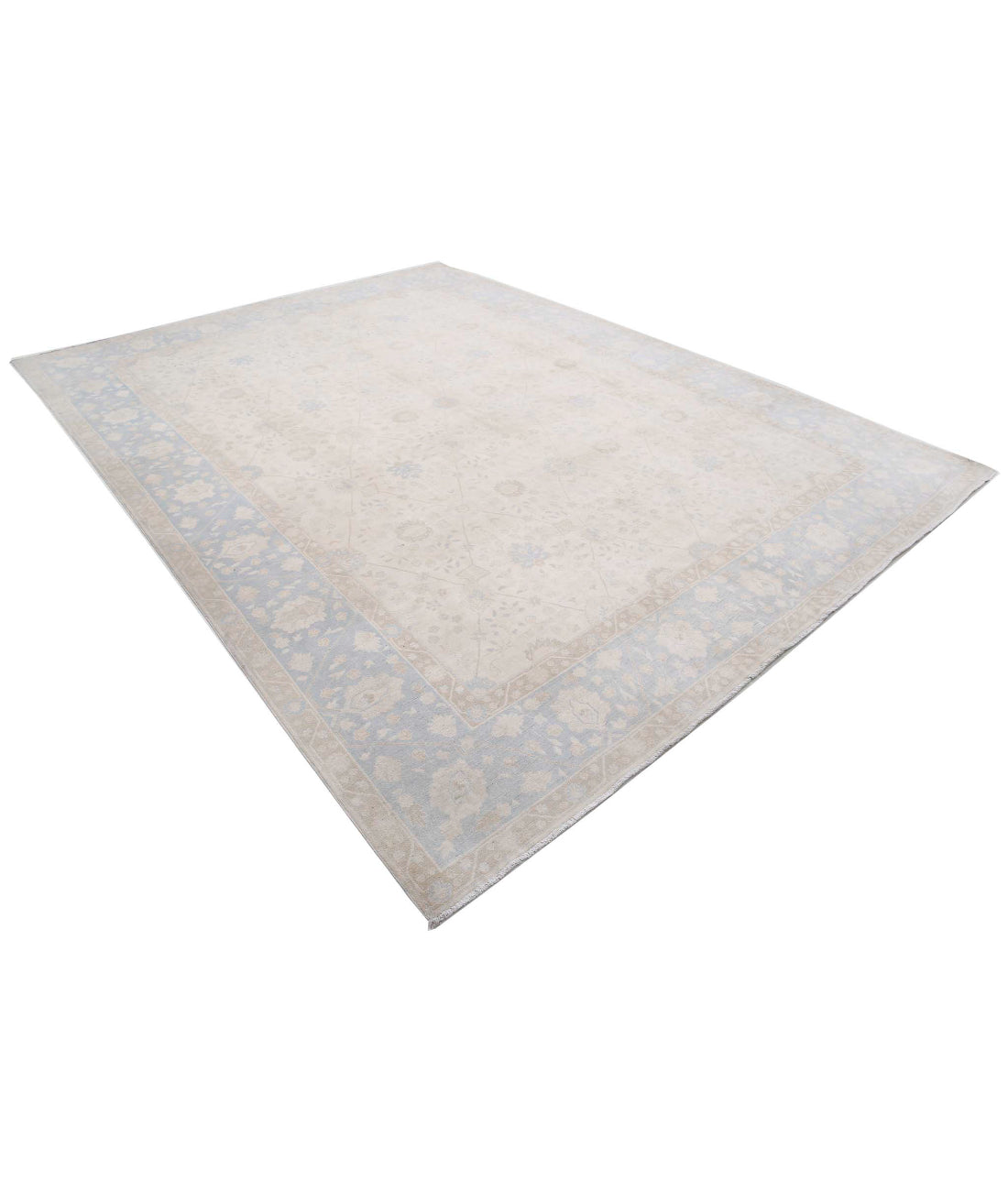 Ariana 9'1'' X 11'11'' Hand-Knotted Wool Rug 9'1'' x 11'11'' (273 X 358) / Ivory / Blue