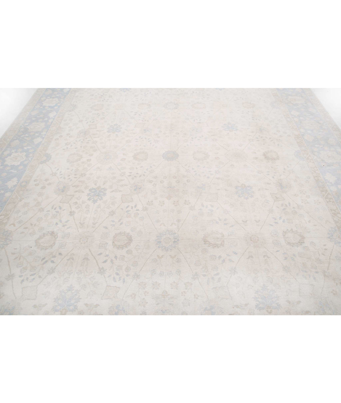 Ariana 9'1'' X 11'11'' Hand-Knotted Wool Rug 9'1'' x 11'11'' (273 X 358) / Ivory / Blue