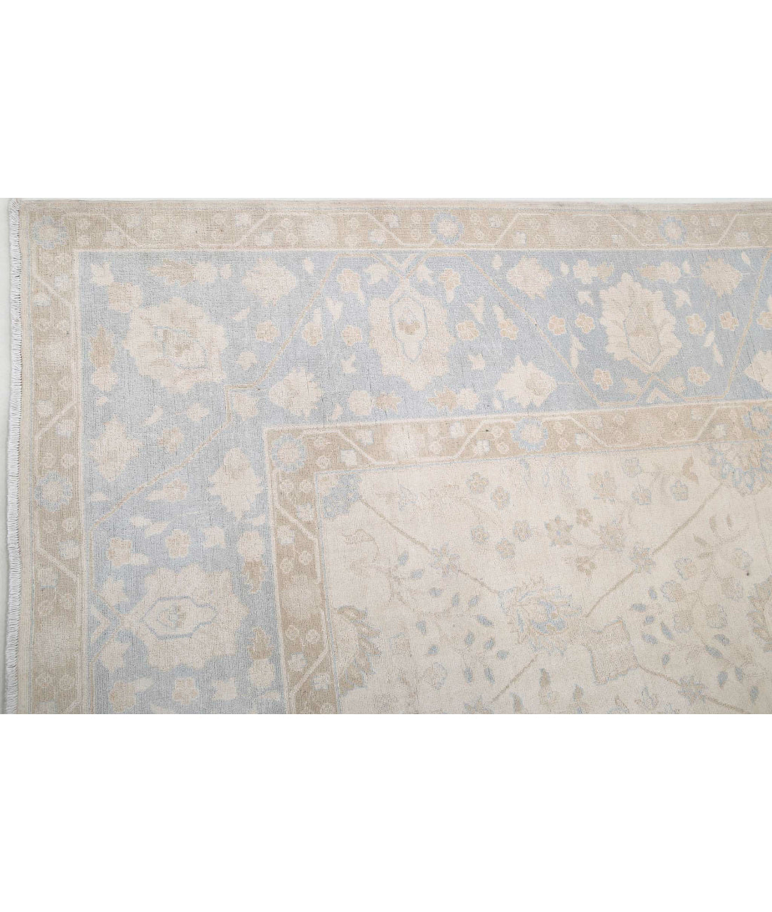 Ariana 9'1'' X 11'11'' Hand-Knotted Wool Rug 9'1'' x 11'11'' (273 X 358) / Ivory / Blue