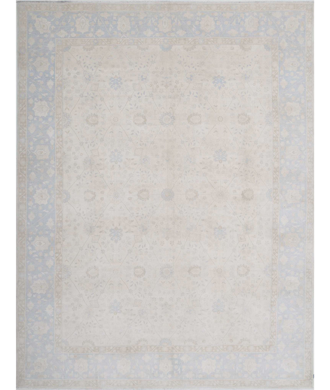 Ariana 9'1'' X 11'11'' Hand-Knotted Wool Rug 9'1'' x 11'11'' (273 X 358) / Ivory / Blue