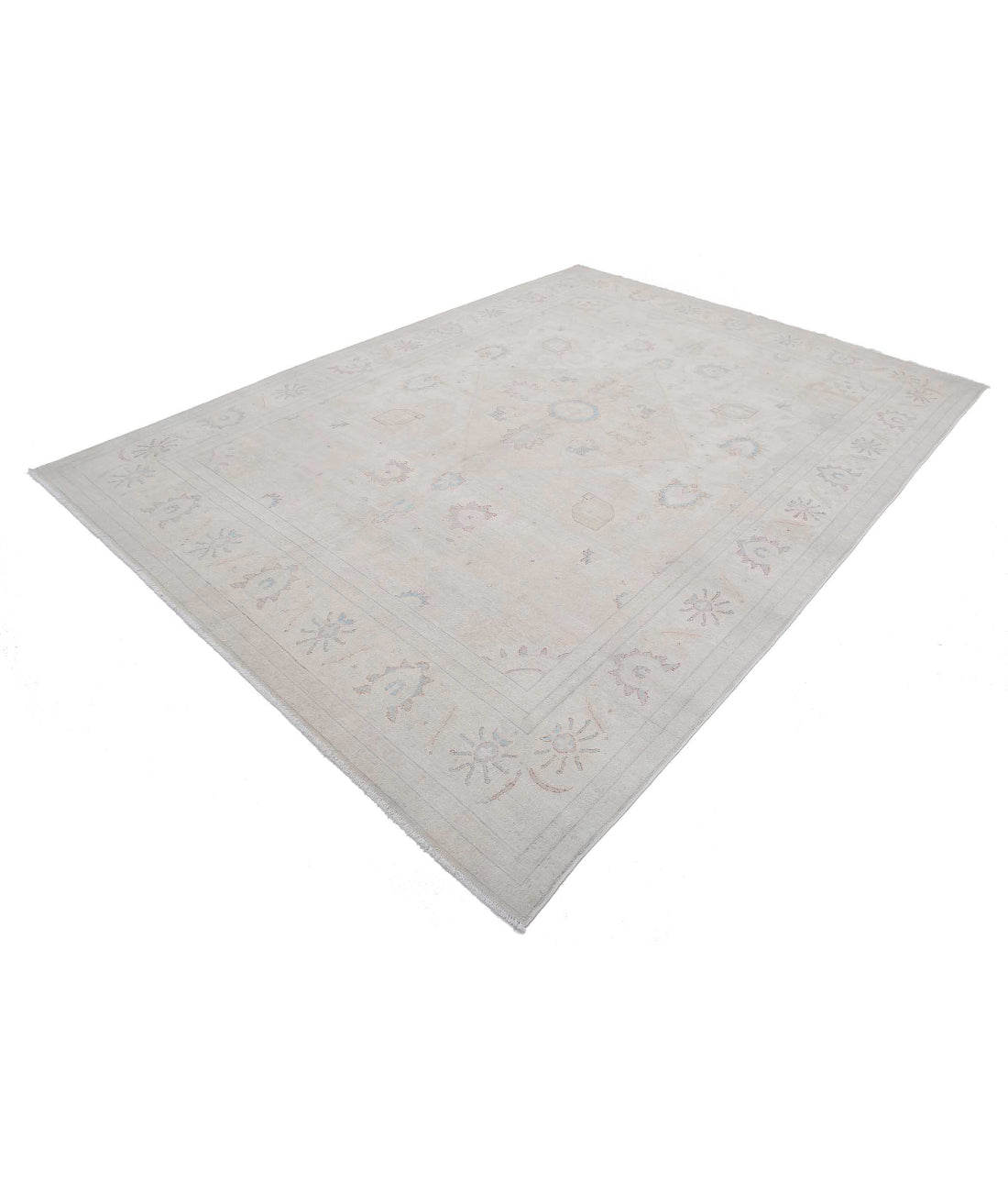 Ariana 7'9'' X 10'5'' Hand-Knotted Wool Rug 7'9'' x 10'5'' (233 X 313) / Ivory / Grey