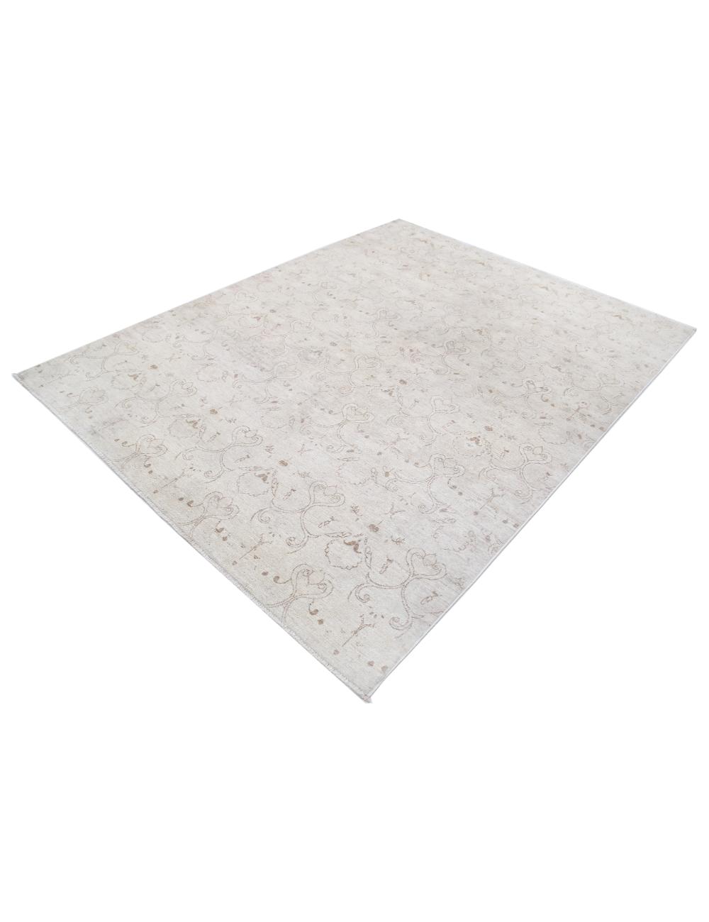 Artemix 6' 0" X 7' 9" Hand-Knotted Wool Rug 6' 0" X 7' 9" (183 X 236) / Ivory / Ivory