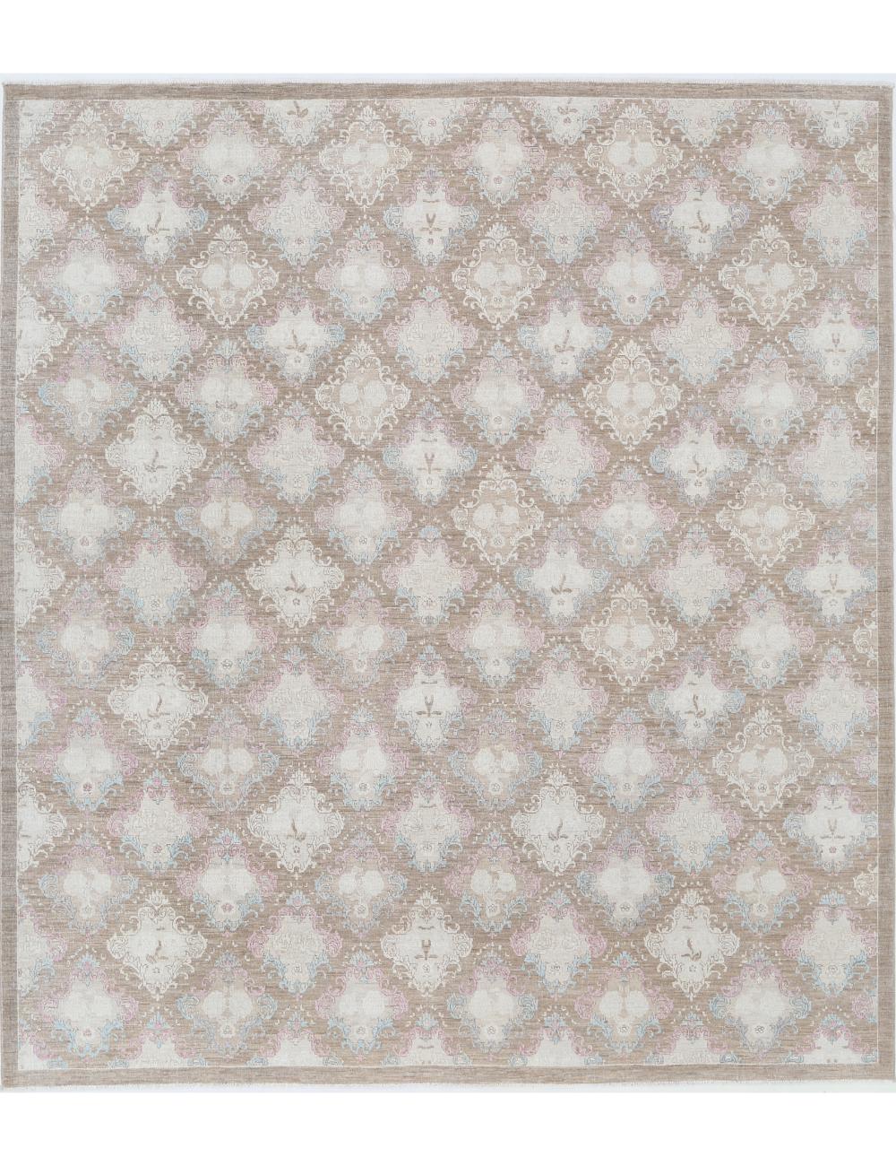 Artemix 8' 0" X 8' 9" Hand-Knotted Wool Rug 8' 0" X 8' 9" (244 X 267) / Brown / Ivory