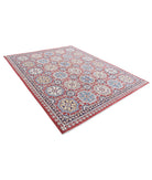 Artemix 7'11'' X 9'10'' Hand-Knotted Wool Rug 7'11'' x 9'10'' (238 X 295) / Red / Blue