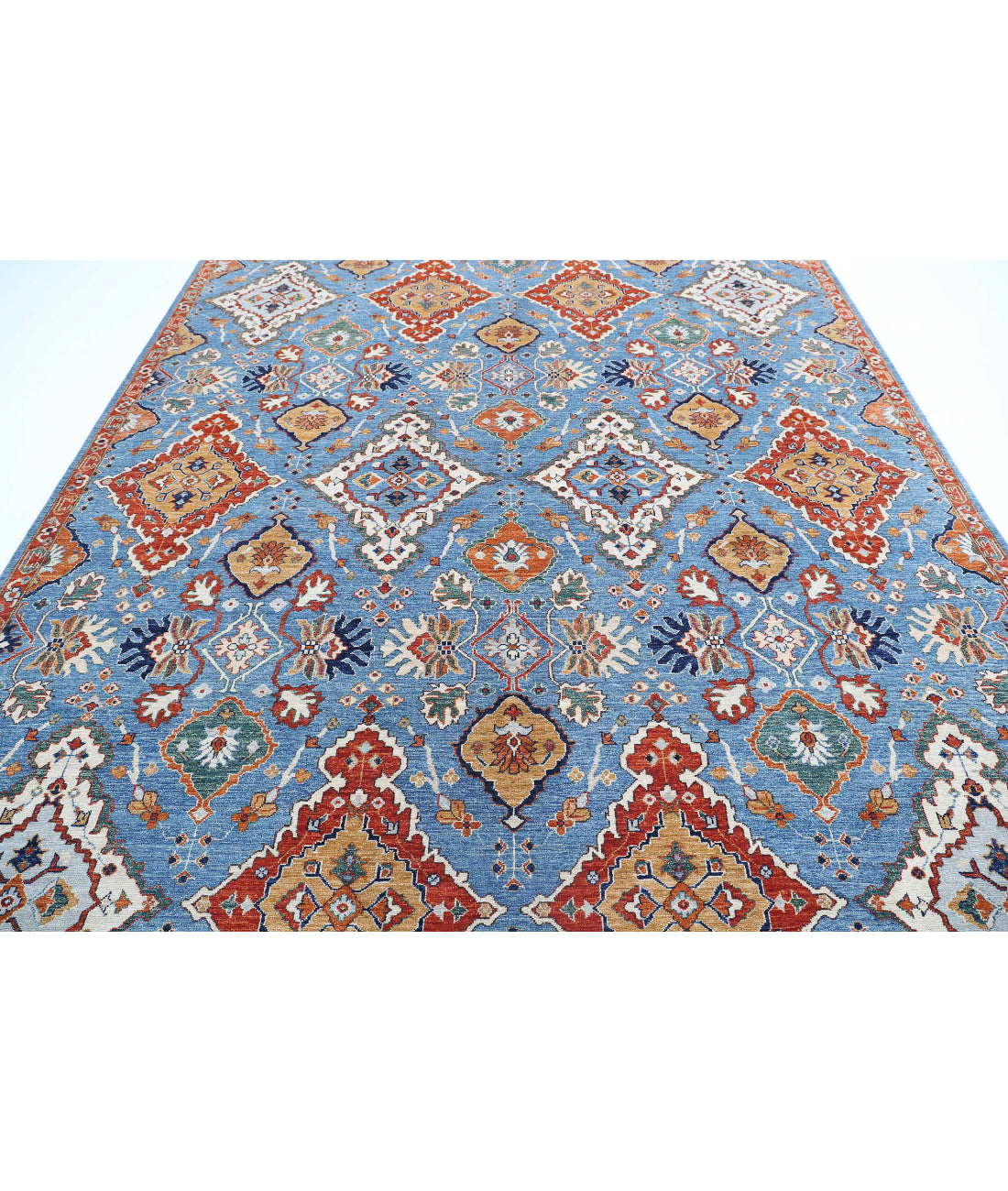 Artemix 8'11'' X 11'8'' Hand-Knotted Wool Rug 8'11'' x 11'8'' (268 X 350) / Blue / Red