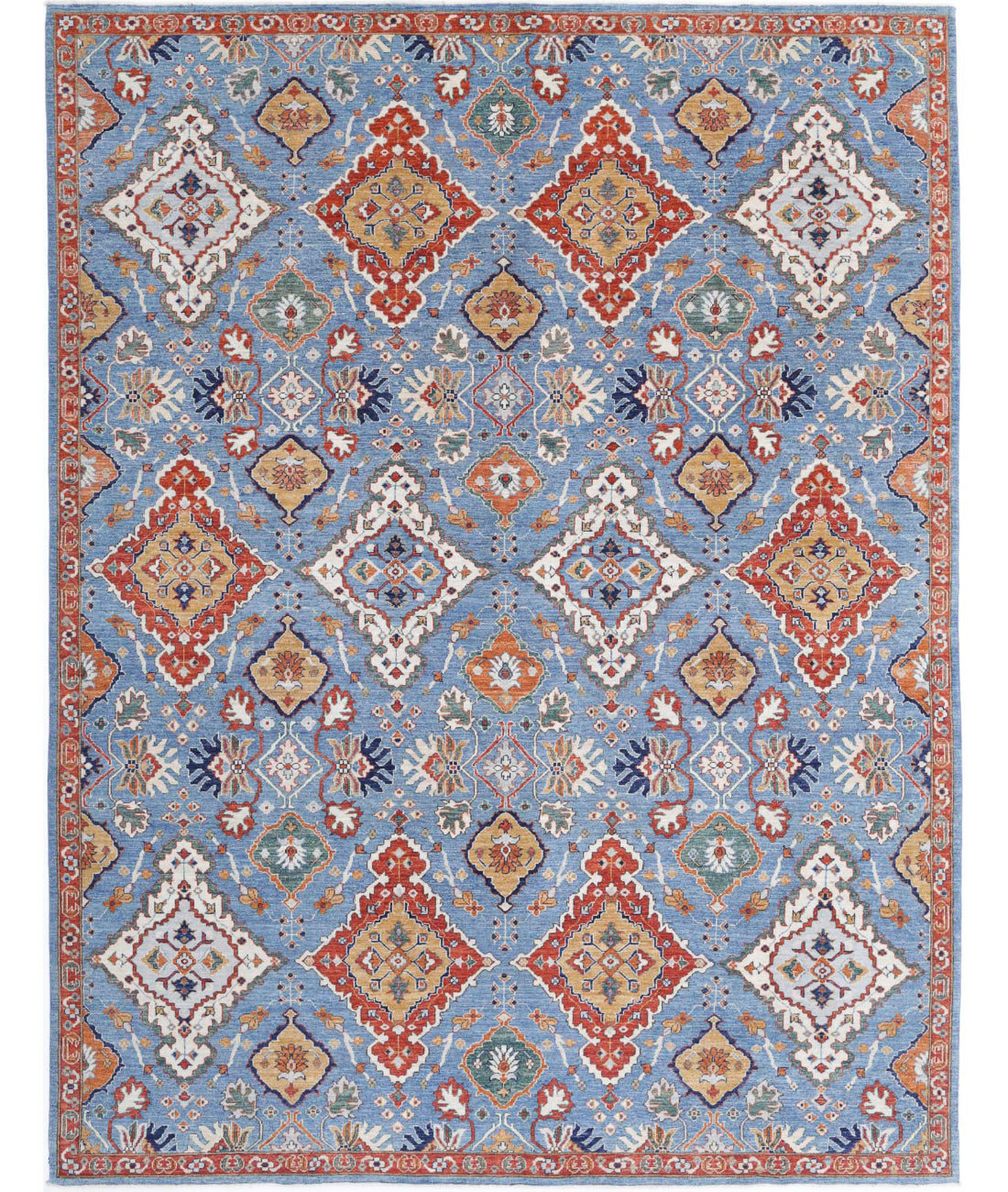 Artemix 8'11'' X 11'8'' Hand-Knotted Wool Rug 8'11'' x 11'8'' (268 X 350) / Blue / Red