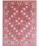 Artemix 8'5'' X 11'5'' Hand-Knotted Wool Rug 8'5'' x 11'5'' (253 X 343) / Red / Blue