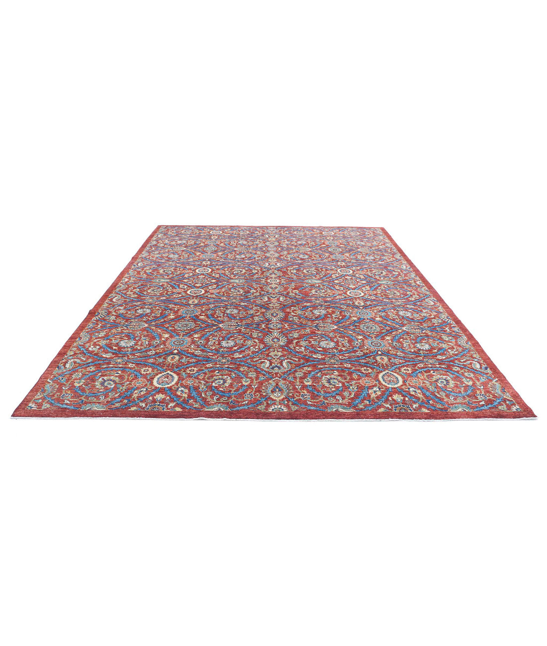 Artemix 9'1'' X 11'7'' Hand-Knotted Wool Rug 9'1'' x 11'7'' (273 X 348) / Red / Blue