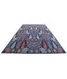 Artemix 9'1'' X 15'8'' Hand-Knotted Wool Rug 9'1'' x 15'8'' (273 X 470) / Blue / Rust